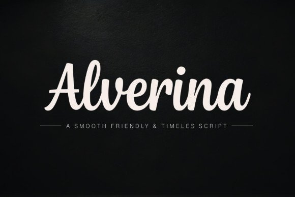 Alverina Font Review: A Smooth Script Handwritten Typeface for Modern Branding