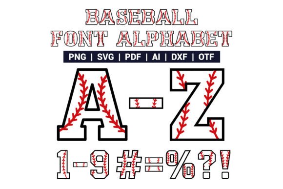 Baseball Alphabet Typeface for Digital Sports Branding