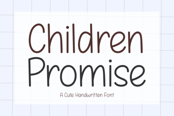Children Promise Handwritten Font for Friendly Web Design