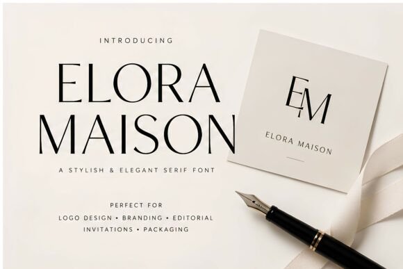 Elora Maison: A Luxurious Serif Font for Editorial Design
