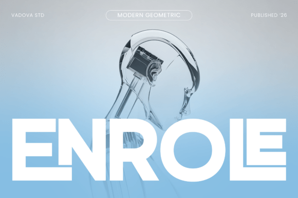 Enrole: A Modern Geometric Sans Serif Font for Clean Brand Identity