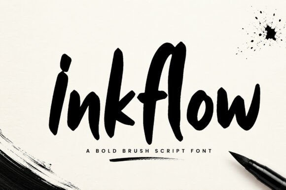 Inkflow Brush Script Font for Brand Identity