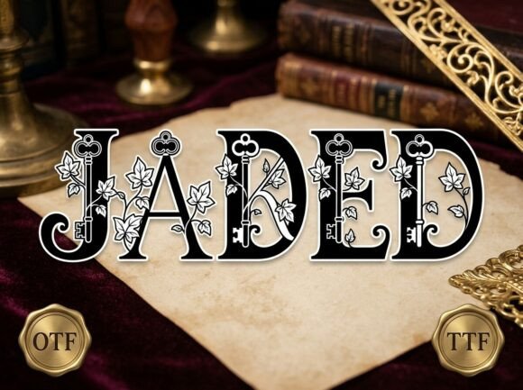 Jaded Typeface: A Victorian Display Font for Heritage Branding