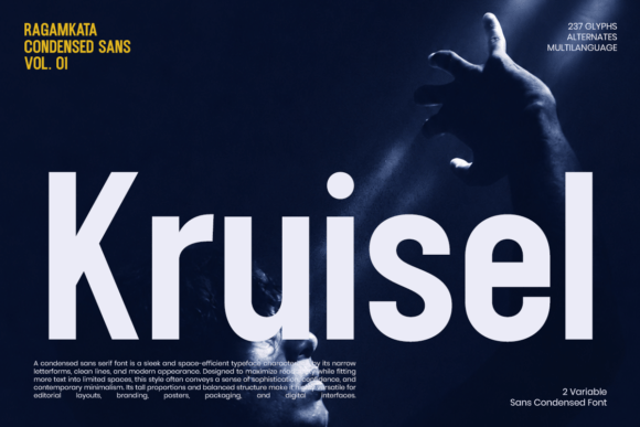 Kruisel: Modern Condensed Sans Serif Font for High-Impact Web Design