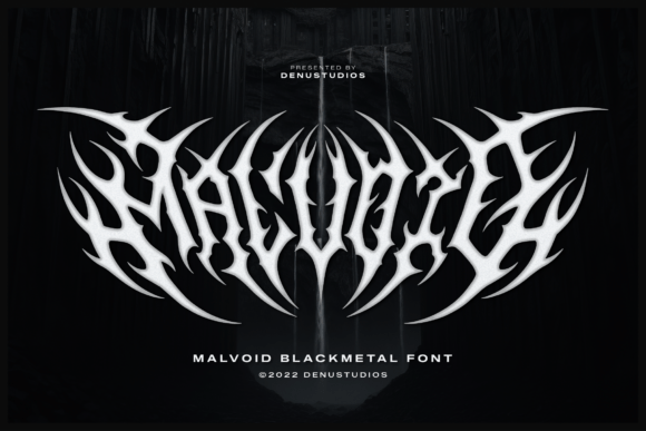 Malvoid Typeface: Elevate Dark Aesthetic Branding