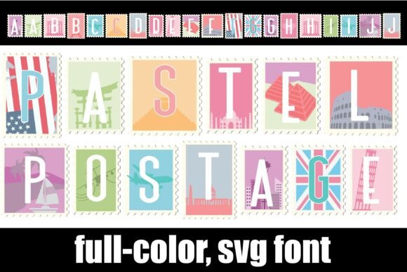 Pastel Postage: A Color Font for Worldly Web Design