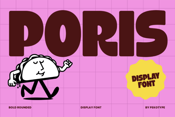 Poris: A Modern Bold All Caps Display Font with a Retro Feel for Editorial Design