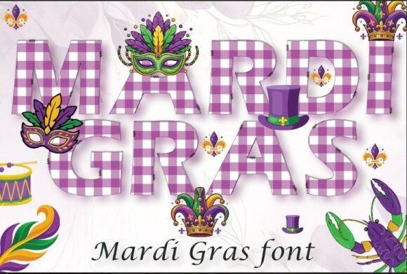 Purple Mardi Gras Festival: A Vibrant Color Font Review