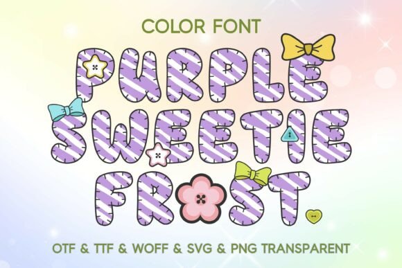 Purple Sweetie Frost Typeface for Playful Campaign Design