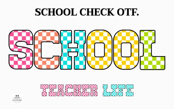 School Check: A Vibrant Display Typeface for Modern Web Design