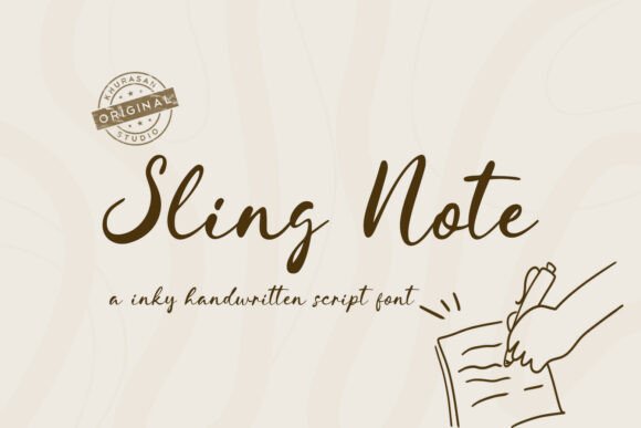Sling Note: A Premium Script Handwritten Font for Makers