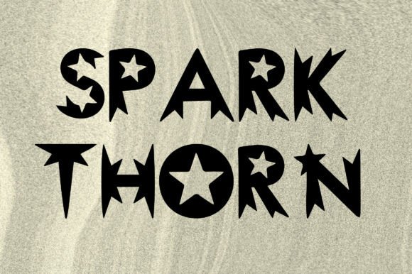 Sparkthorn: A Bold Display Font for Edgy Brand Identity