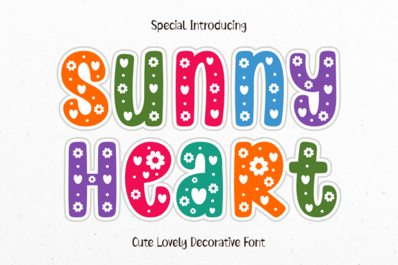 Sunny Heart: The Perfect Decorative Font for Warm Brand Identity