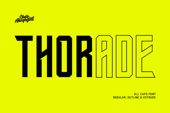 Thorade Typeface: Dominating Headlines with Athletic Geometry