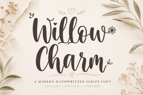 Willow Charm: A Handmade Script Font Review for Elegant Branding